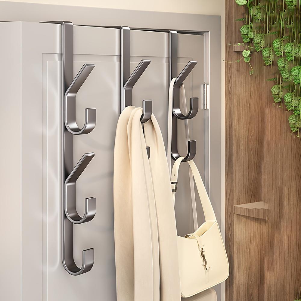 Multifunctional Creative 5 Hooks Portable Wardrobe Coat Hook Kitchen Bathroom Behind The Door Towel Hanger Storage Home Hooks