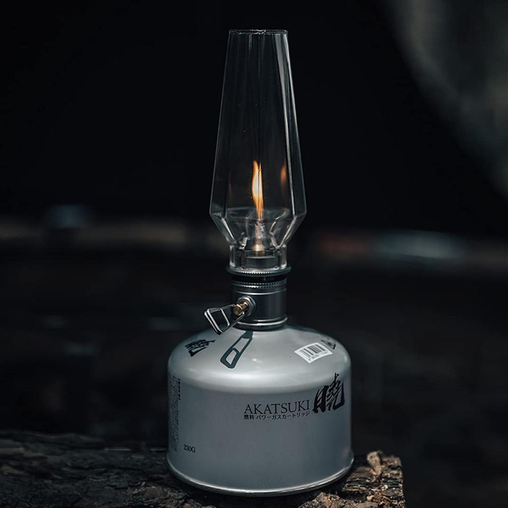 CAMPING MOON Газовая свеча-фонарь с деревянным футляром для фонаря, T-1