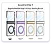 Чехол для Samsung Z Flip7: Вращающаяся на 360° подставка с беспроводной зарядкой, совместимая с Flip6, Прозрачная защитная крышка петли