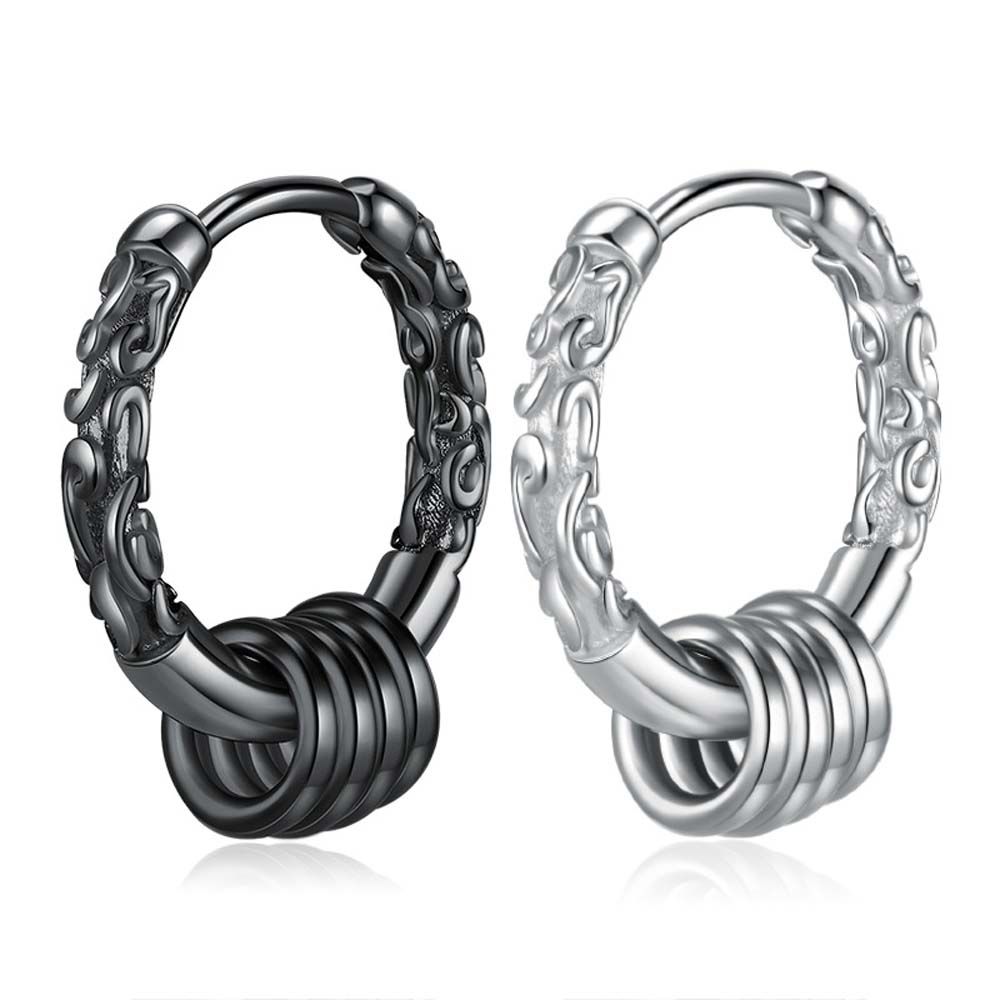 Silver Plated Copper Unisex Copper Ear Jewelry Men Earrings Stud Earrings Korean Hoop Earrings