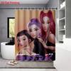 1 шт. K-pop женская группа сценический принт занавеска для душа перегородка конфиденциальность подвесная штора с 12 крючками несколько размеров простая установка