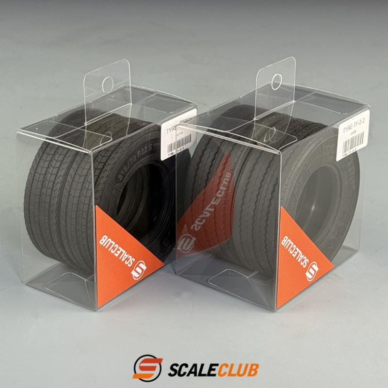 SCALECLUB 1/14 Tamiya Tractor Truck European Truck Style Tires with Mudguards
