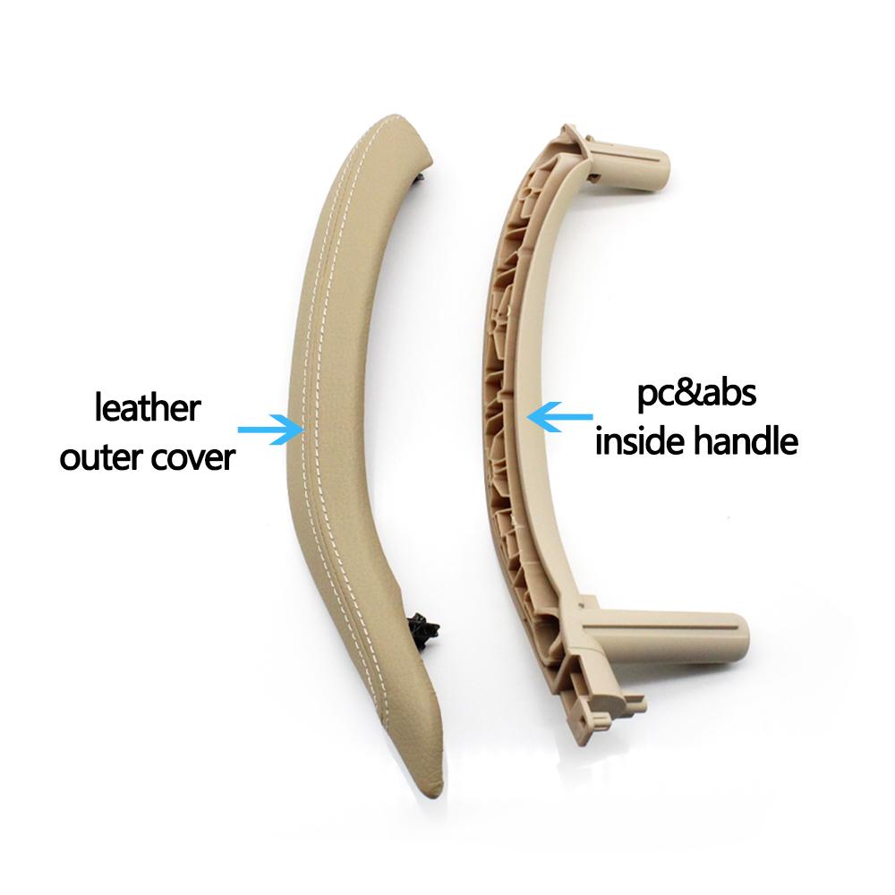 Передняя задняя пассажирская дверь автомобиля, отделка ручки с кожаным внешним чехлом для BMW X5 X6 F15