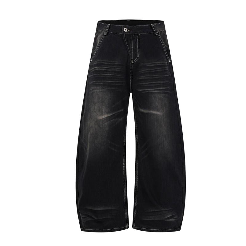 Magic Bear American Vintage Denim Jeans Loose Wide Leg Trousers Streetwear Teens