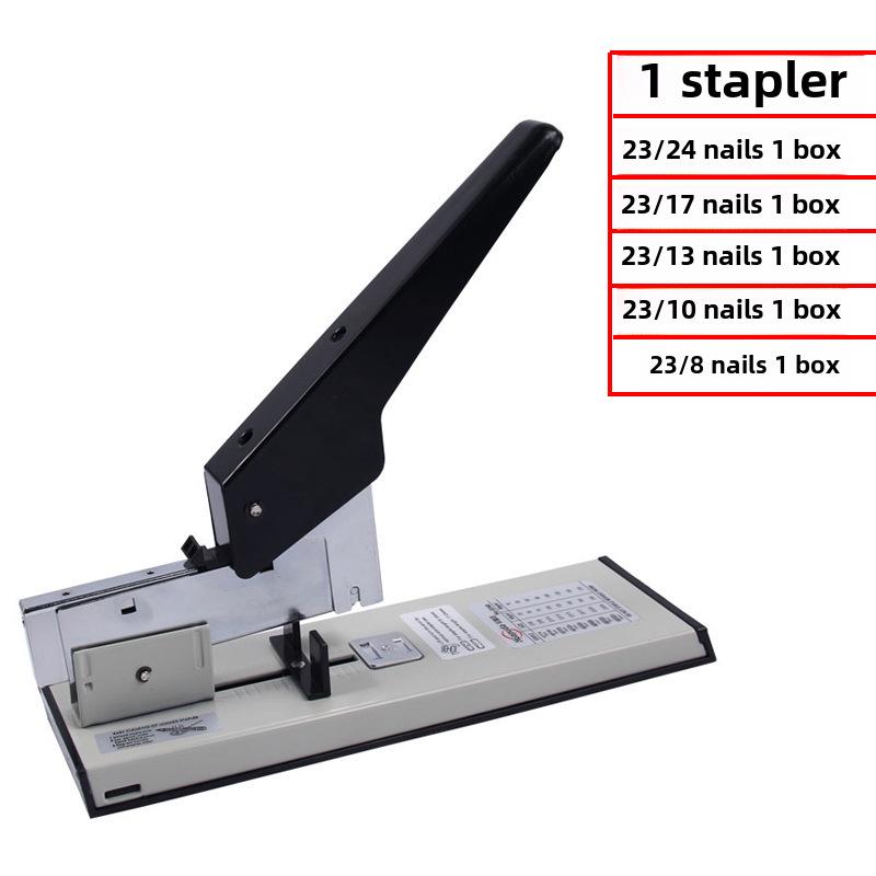 Labor-Saving Large Thick Stapler with 240 Sheets Capacity and Large Staples for Accounting Vouchers