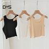 Women's Silky Tank Tops Elastic Cooling Sleeveless Camisoles Basic Shirt Ultra-Thin Seamless Cami Crop Top