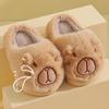 Capybara Cotton Slippers: Cozy Winter Indoor Fur Slippers for Kids & Parents