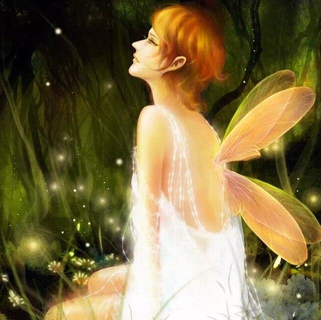 Butterfly 5d Girl Elf Forest Diamond Painting Gift Full Round Design Home Decor Embroidery Round Drill Display Animal Stitch