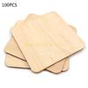 100x Wooden Blank Plaque Square Pieces Tags DIY Craft Pyrography Projects G top sale