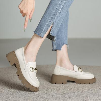 Натуральная кожа на плоской подошве для женской обуви Huizhou, виноградная мать, такие же маленькие кожаные туфли с юбками, носят новые мокасины осенью и зимой для женщин