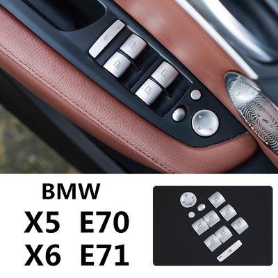 Стайлинг автомобиля, кнопка подъема стекла, декоративная наклейка для BMW X5 E70 X6 E71, модификация интерьера