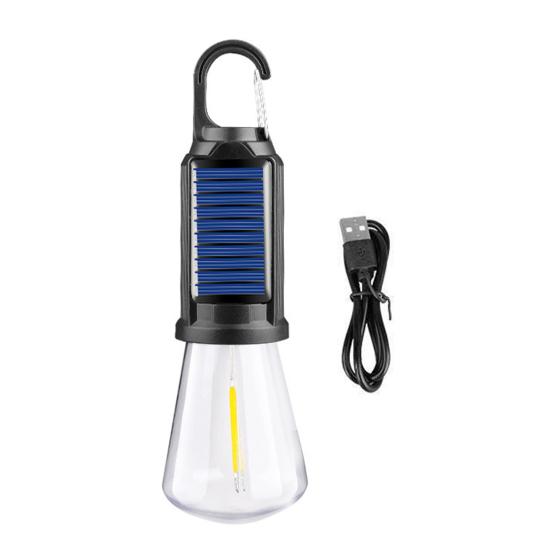 1/2/3Pcs Solar Camping Light 3 Modes Adjustable Waterproof USB Rechargeable Super Bright Outdoor Hiking Tent Hanging Bulb Lamp Emergency Lantern