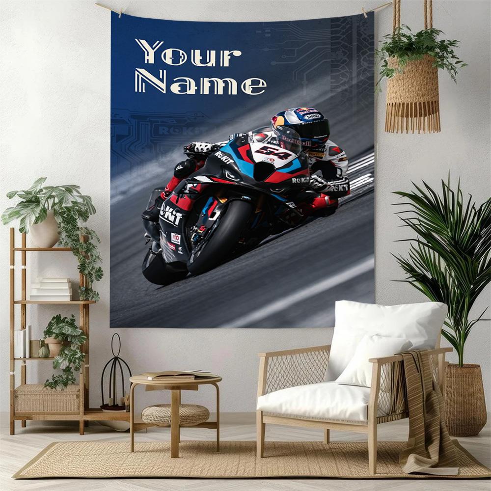 Jorge Lorenzo Custom Your Name Wall Decor Tapestry Art For Pet Memorial Birthdaywedding Party Backdrop Family Gift