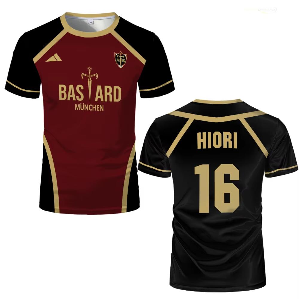 Японская аниме-футболка Blue Lock для косплея, мужская летняя футболка унисекс с 3D-принтом, спортивная футболка с круглым вырезом, мужская одежда, футболка