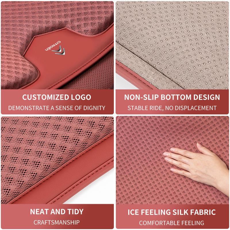 Car Seat Cushion Thicken Breathable Ice Silk Protector Pad For Citroen C4 C3 C5 C1 C2 C6 VTS C4L DS3 DS4 DS5 Grand Berlingo