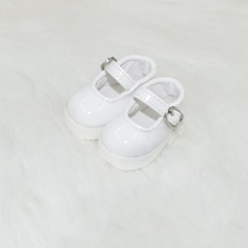British Style Shoes Boots with Black Buckles Retro Dress Up Footwear for 1/6 BJD Dolls