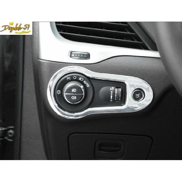For 2016- Jeep Cherokee ABS Chrome Interior Car Headlight Adjust Cover New