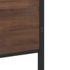 Metal Bed Frame without Mattress Brown Oak Effect 180 x 200 cm
