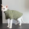Cozy Warm Solid Sphynx Cat Bottom Hoodie Spring Winter Pet Sweater for Cats Dogs Siamese Kitten Shirts mascotas Clothes Clothing