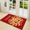 Custom Name Royal Soccer Team Crest Carpet Rug Customizable Soft Washable Anti-Slip Home Living Room Sofa Mats Personalized Rug. 0909209