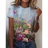 Летняя одежда для женщин 2024 Harajuku Flower 3D женские футболки с графикой Y2k повседневные топы женские футболки с коротким рукавом блузка