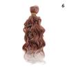 15*100cm Fashion Accessories Mini Tresses 1/6 1/4 1/3  Curly Wigs Toy Toupee Doll Hair Screw Periwig