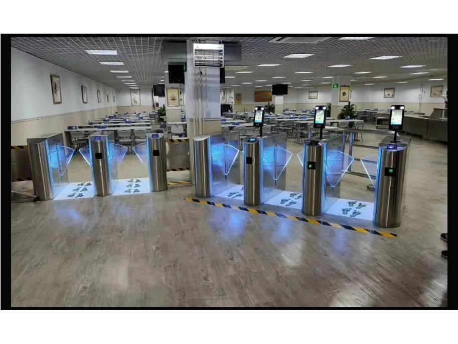 304 Stainless Steel Pedestrian Swing Gate with Facial Recognition Access Control