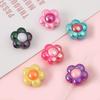 16mm 4pcs Acrylic Magic Platting Color Sunflower Beads For Jewelry Making DIY Creative Decoration