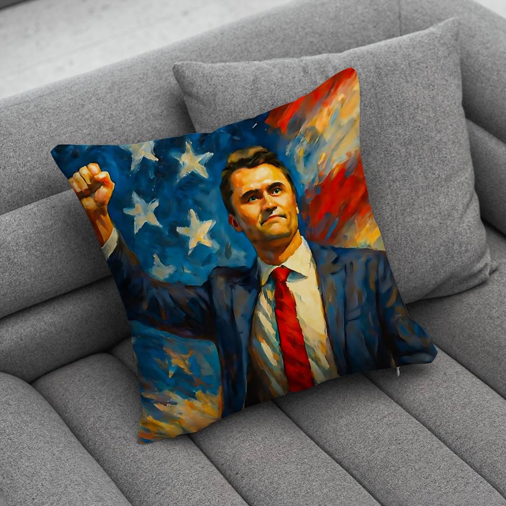 Charlie KKirk Cross Print Pattern Sofa Cushion Cover Pillowcase Home Party Car Bedding