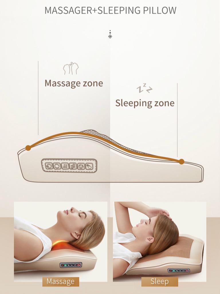 Multi-functional Kneading Cervical Vibration Massager Neck Shoulder Waist Full-body Massager Pillow