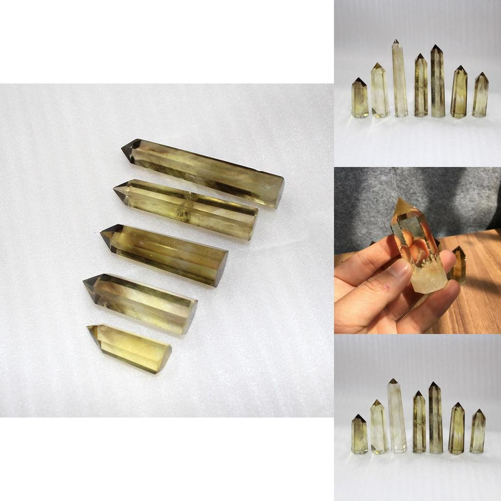 Потрясающий натуральный дымчатый цитрин кварц обелиск кристалл жезл для исцеления и домашнего декора