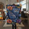 1PC Cartoon illustration style Print FlAannel Blanket, High quality Comfortable for All Seasons, Home Decor, Warmth and Comfort