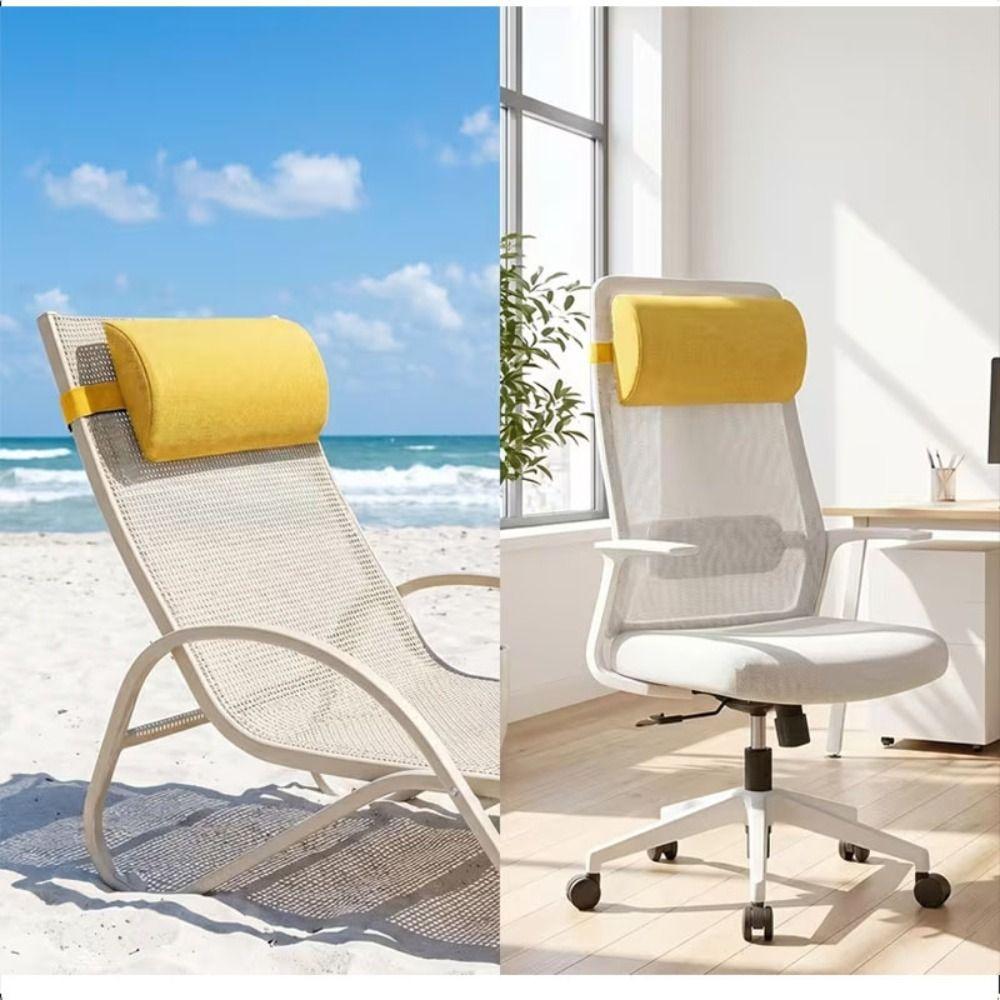 Space-saving Beach Chair Pillow Cotton Fabric Folding Recliner Cushion Patio Lounge Chair