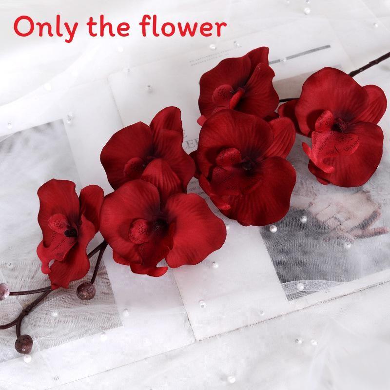 Multicolour Phalaenopsis Simulation Flower Bouquet  For Home And Decor Event