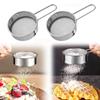 Stainless Steel Flour Sifter Hand-held Baking Tools for Baking Dusting Powdered Sugar Coffee Filter Hangable Home Kitchen Tools