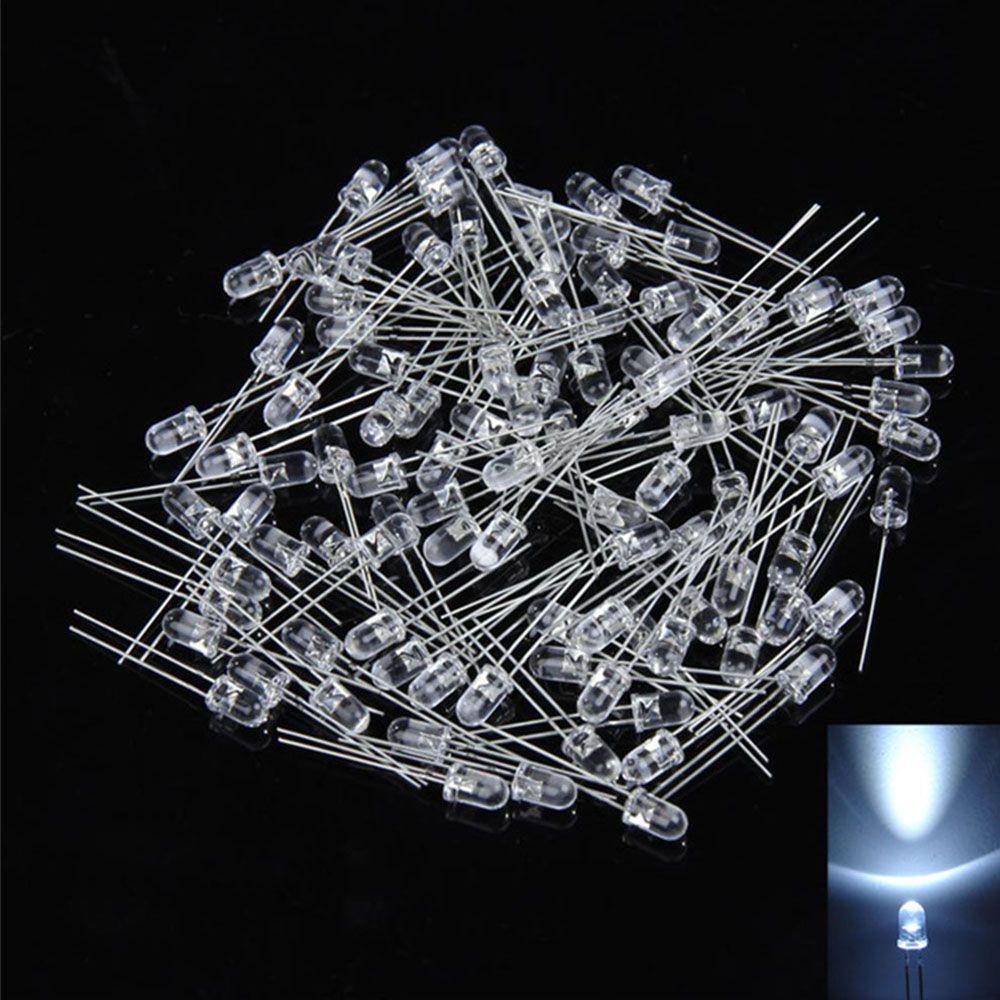 Диоды для ламп 15000MCD для проектов DIY Ассортимент Диоды 5 мм Светодиодная белая светодиодная лампа Маленькая лампочка