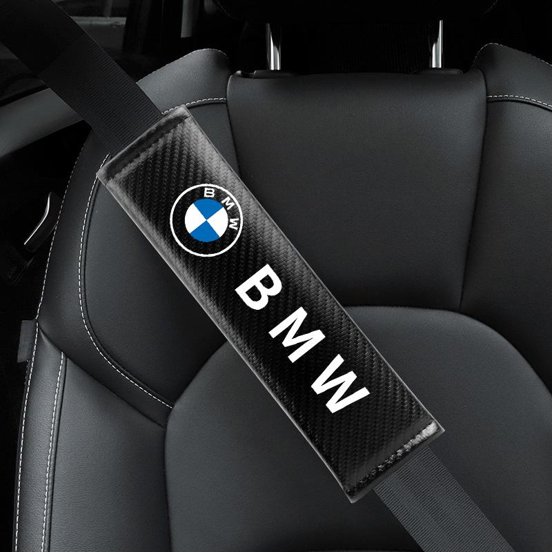 RF8546 Car Seat Belts Covers Padding Carbon Fiber Belt Shoulder Sleeve Printed For BMW M Power Performance E90 E91 E46 E60 AS5