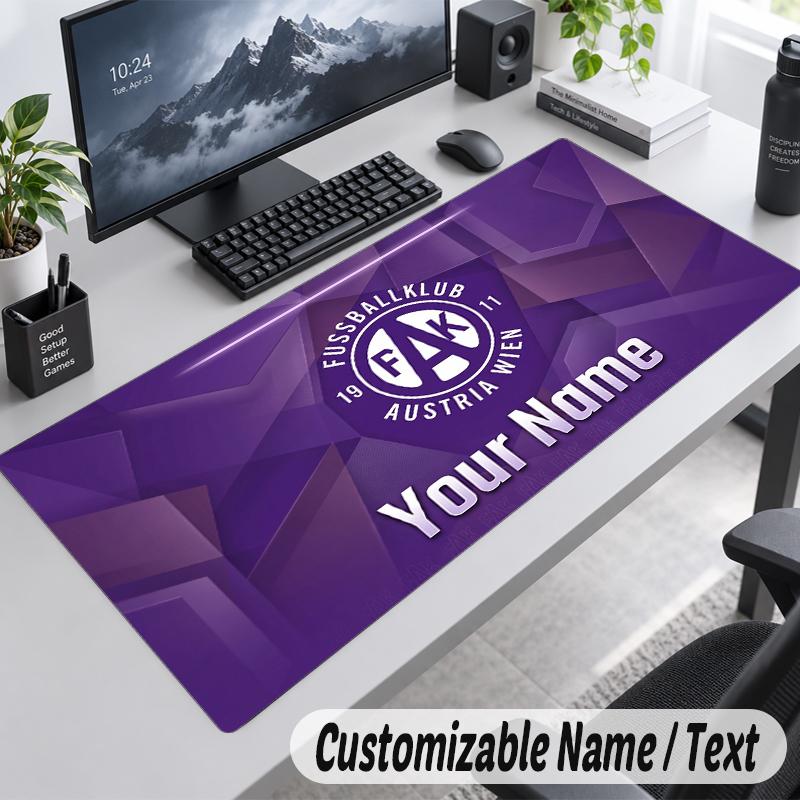 Custom Name Text Mouse Pad Austria Wien FC Personalized Desk Pad For Work And Gaming