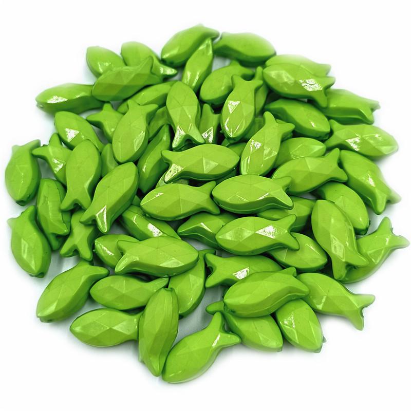 Креативные яркие цвета, популярные аксессуары, однотонные блестящие свободные бусины, 20 шт., 8*18 мм, серия для браслета «сделай сам», ожерелья, новая акриловая форма рыбы