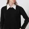 Korean Style PU Leather Fake Collar Chiffon Sweater False Collar Detachable Shirt Colar  Sewing