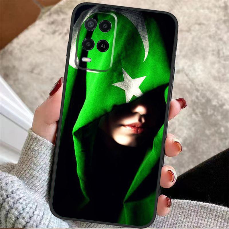 Чехол-баннер Флаг Пакистана для Oppo A57 A17 A77 A40 A78 A54 A74 A94 A76 A16 A96 A18 A60 A80 A38 A58 A98 A15 A5 Pro