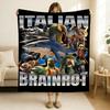 Italian Brainrot Creative Animal Blanket Soft and Skin Friendly For Couch Bed Napping Bedspread All Seasons Comforter