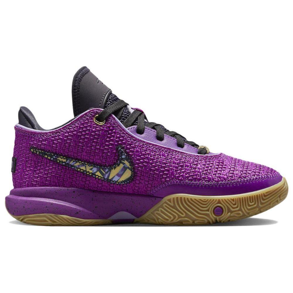Nike Детские кроссовки LeBron 20 GS Young Heirs Фиолетовый Ярко-Фиолетовый Металлик-Золотой FD0207-500