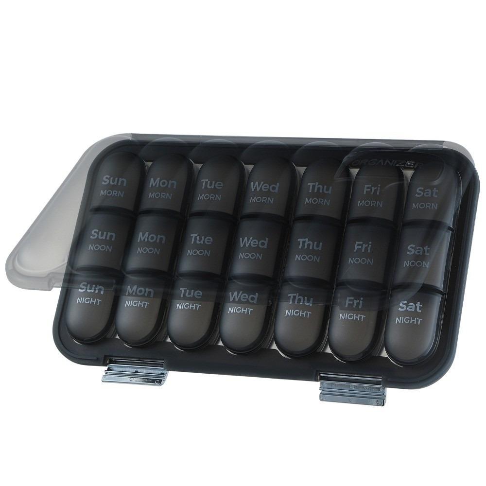 21/28 Grids 7-Day Pill Box Sealed Damp-proof Weekly Pill Organizer Separate Container Daily Compartments Travel Pill Case
