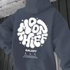 Autumn and winter  and wo hooded long sleeved hoodie, moon thief galaxy printed fabric soft and comfortable