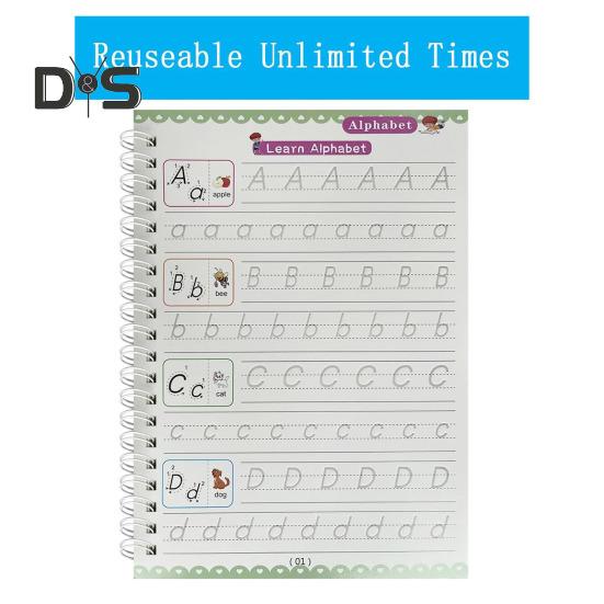 Книга для практики письма от руки для детей Волшебная тетрадь с бороздками для письма Многоразовая рабочая тетрадь для практики письма Детский сад Дошкольные принадлежности для детей