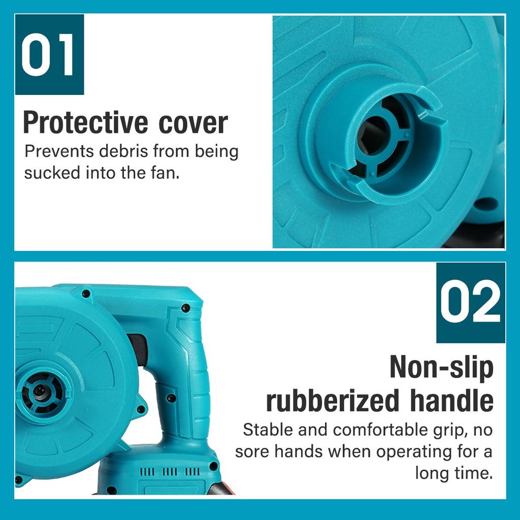 Аккумуляторная электрическая воздуходувка-пылесос для уборки листьев и пыли с компьютера, 18 В, с аккумулятором 19800 мАч