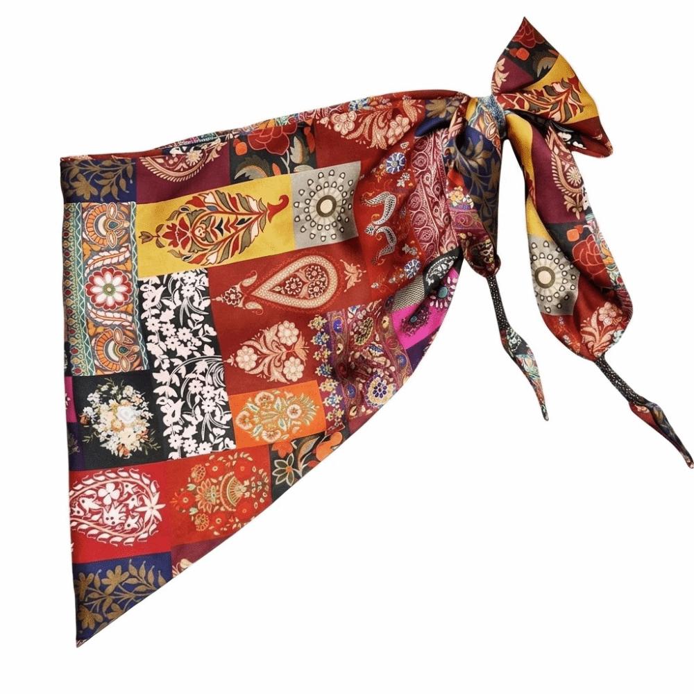 Imitation Silk Waist Scarf Retro Belt Scarf Literary Triangle Scarf Women