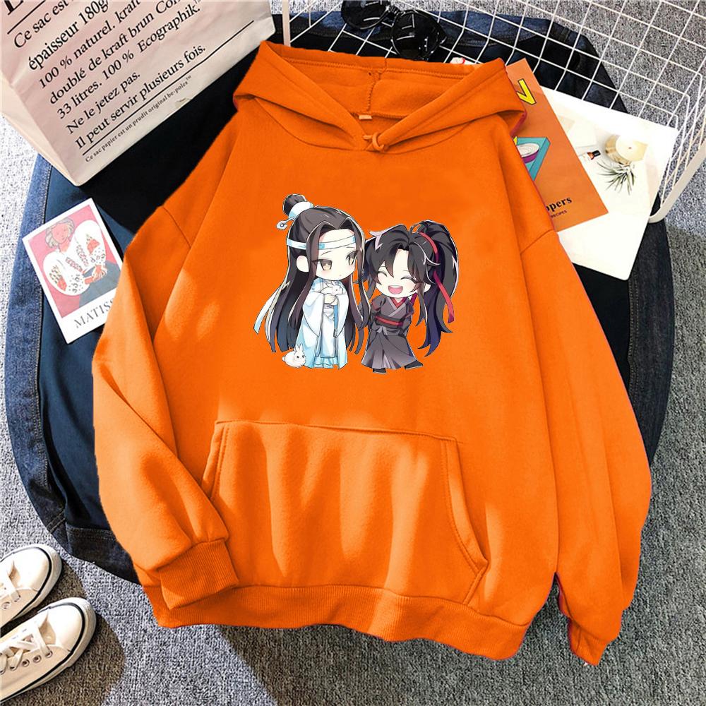 Pink Anime Mo Dao Zu Shi Hoodie Winter Clothe Women Oversize Crewneck Sweatshirt Kawaii Clothing Aesthetic The Untamed Sudaderas