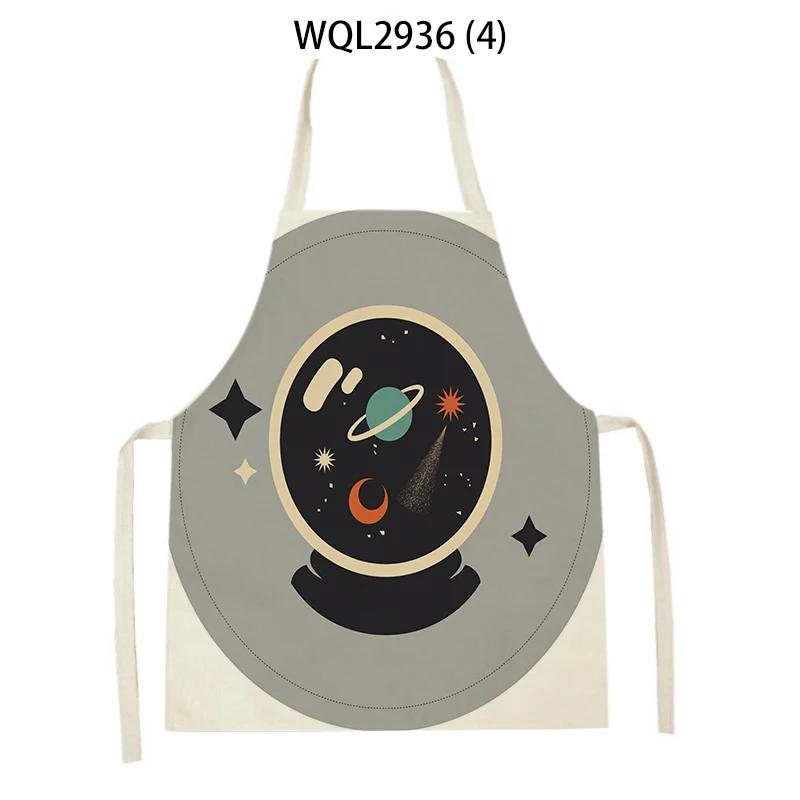 Halloween Style Household Cleaning Pinafore Cartoon Pumpkin Witch Ghost Printing Home Cooking Aprons Home Baking Waist Bib